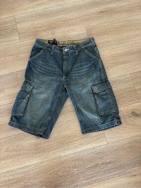 A.L.C. Men's Cargo Denim Shorts - Dark Blue Wash